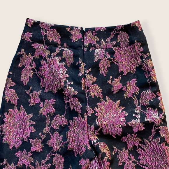 ❄️ HP ❄️ EUC Luella Cigarette Pant in Metallic Jacquard Black/Pink Size Small - Picture 11 of 15